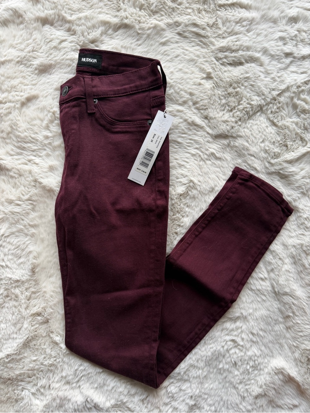 Hudson Jeans Women's Wine-Colored Skinny Jeans